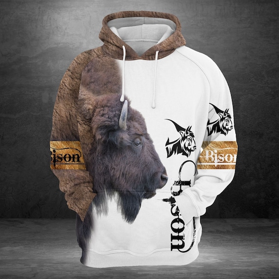 Bison Shirt, Buffalo T-Shirt, Bison Sweatshirt, Wildlife Hoodie, American Buffalo Shirt, Western Animal Gift, Bison Lover Gift, Unisex Top