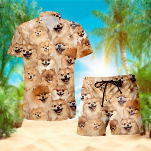 Pomeranian Awesome Hawaiian Shirt, Pomeranian Lover Hawaiian Shirt, Pomeranian Pullover, Dog Hawaiian Shirt, Dog Lover Gift