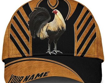 Personalized Rooster Baseball Cap, Custom Adjustable 3D Printed Rooster Baseball Cap Snapback, Gifts For Rooster Lover, Rooster Lovers Caps