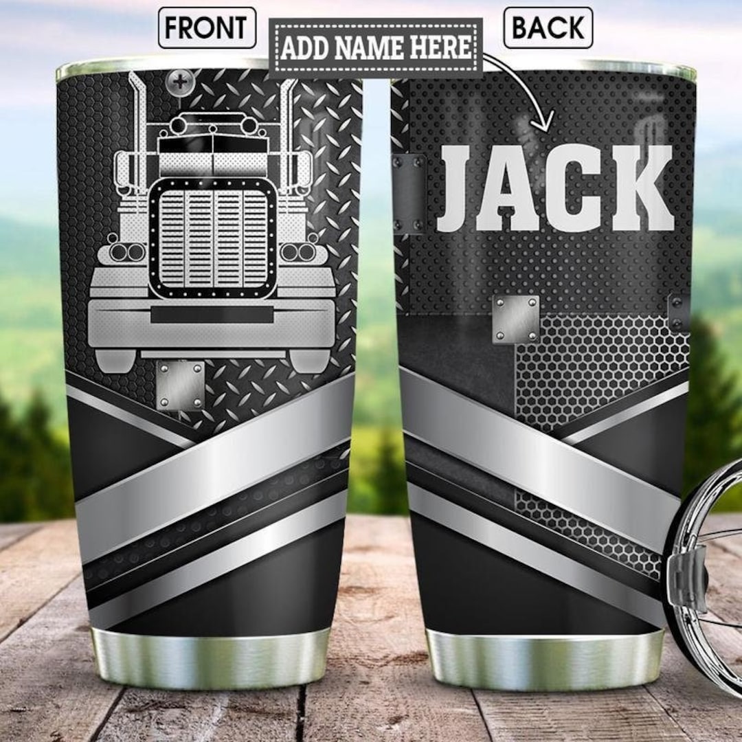 Personalized Trucker Tumbler, Custom Truck Driver Tumblers, Truck