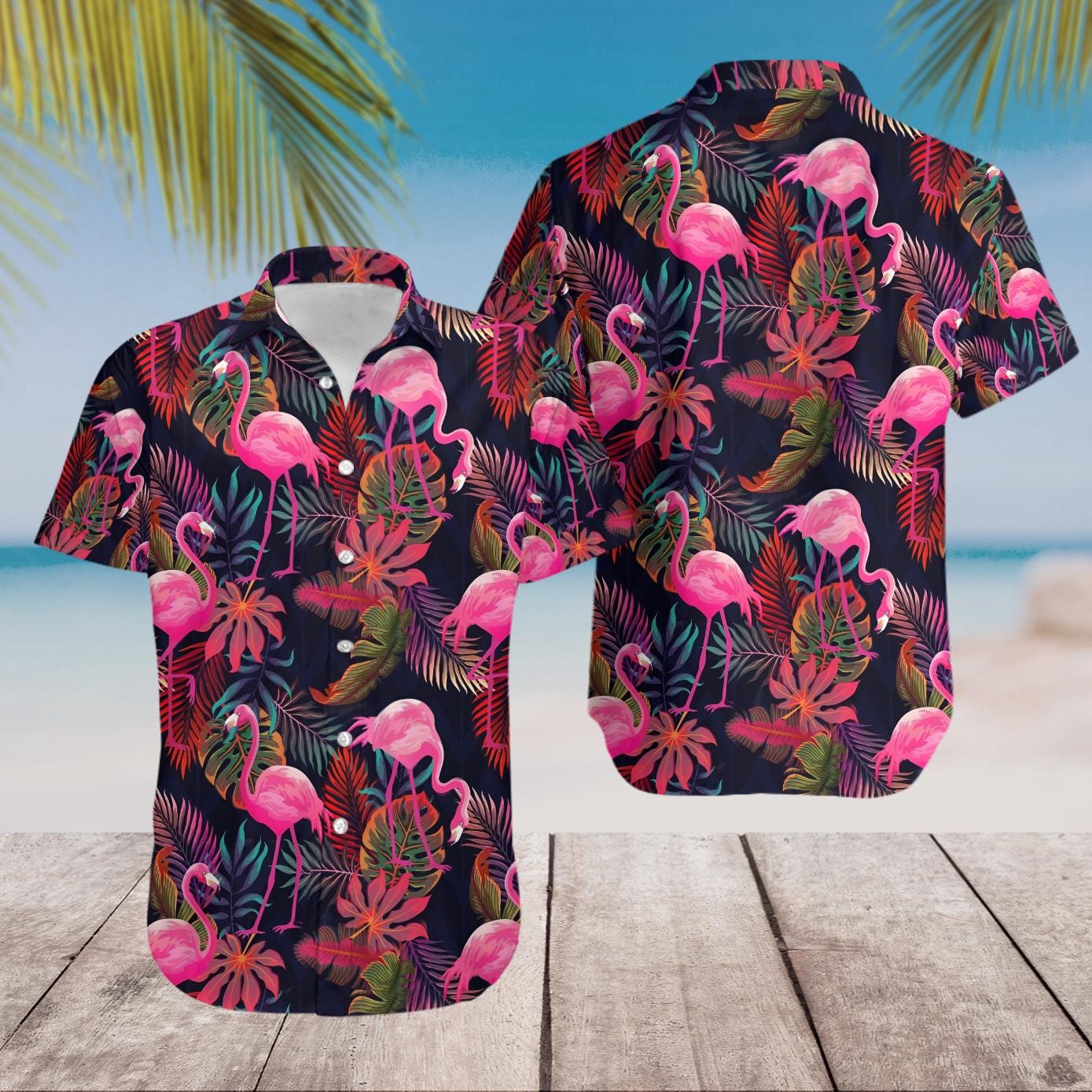 Flamingo hawaii shirt - Etsy 日本