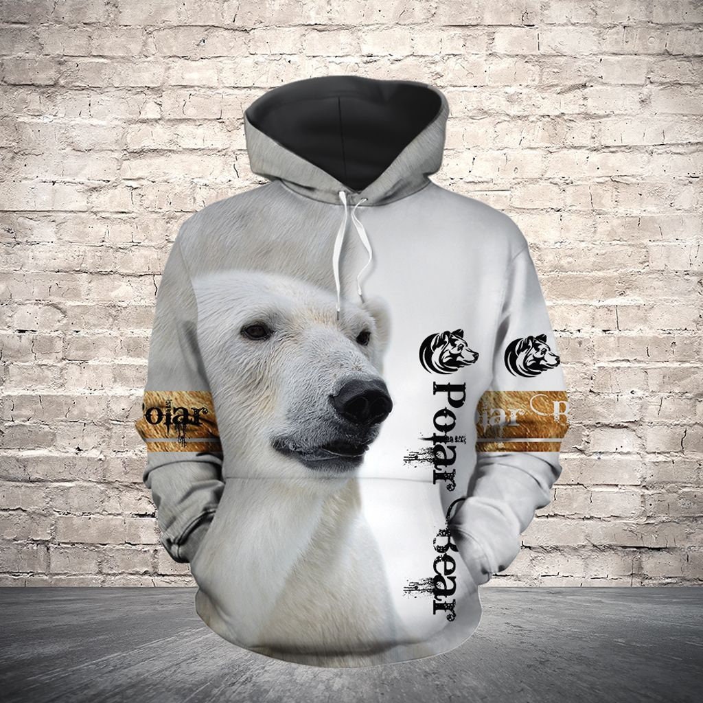 Unisex Novelty Polar Bear Lover Hoodie, Polar Bear Hoodie, Polar Bear Lover Gift, Animal Hoodie