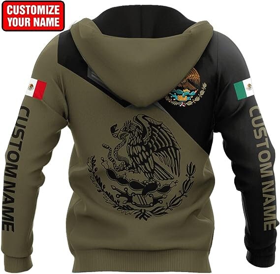Personalized Love Mexico 3D Pattern Hoodie, Mexico Lovers Hoodie, Mexican Lover Gifts