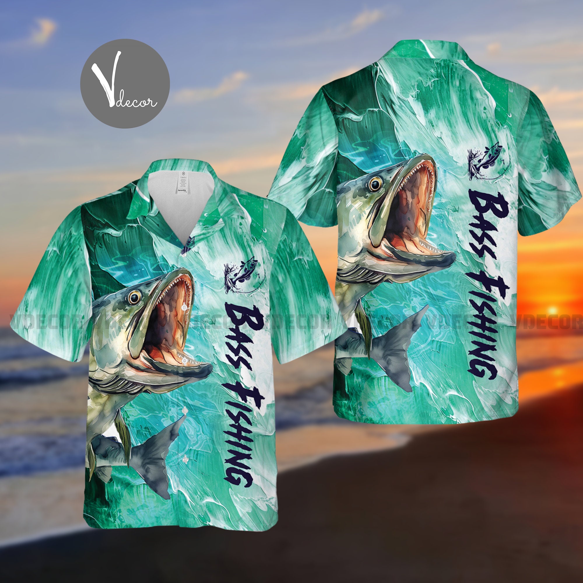 Bass Fishing Hawaiian Shirt, Fishing Lover Summer Shirt, 3D Hawaii Aloha  Shirt, Summer Party Gift, Fishing Hawaii Shirt, Gift for Fisherman