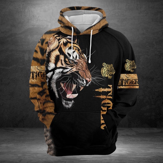 Unisex Novelty Tiger Lover Hoodie, Tiger Sweatshirt, Tiger Hoodie