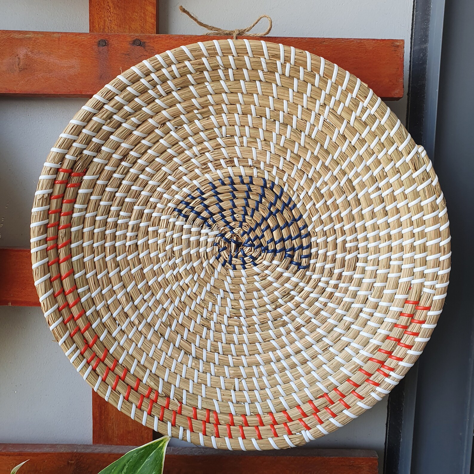 Rattan Decorative Wall Decor Plate Set Rattan Plate Hanging Etsy