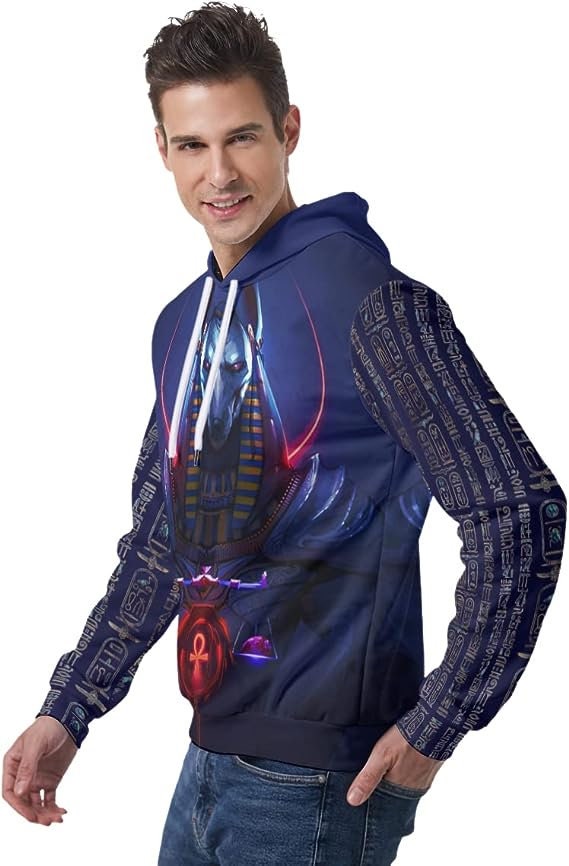 Anubis Blue Nice Hoodie, Gift For Him, Father's Day Gift