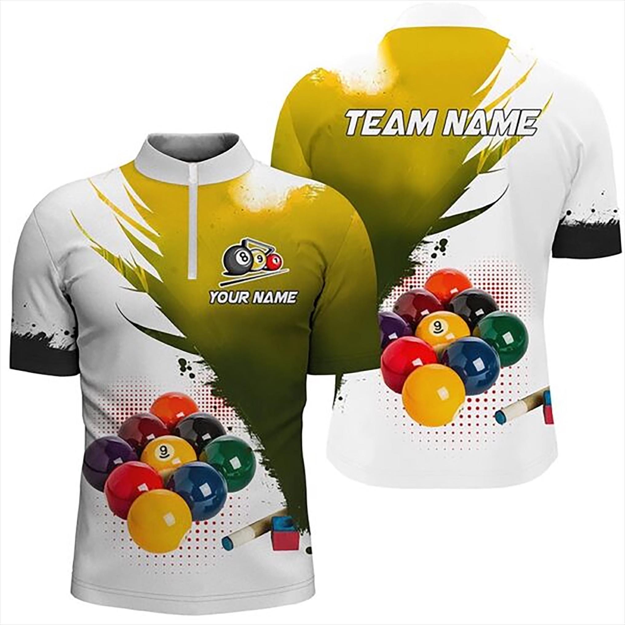 Personalized Billiard Team Jersey With Custom Name, Unique Pool Player ...