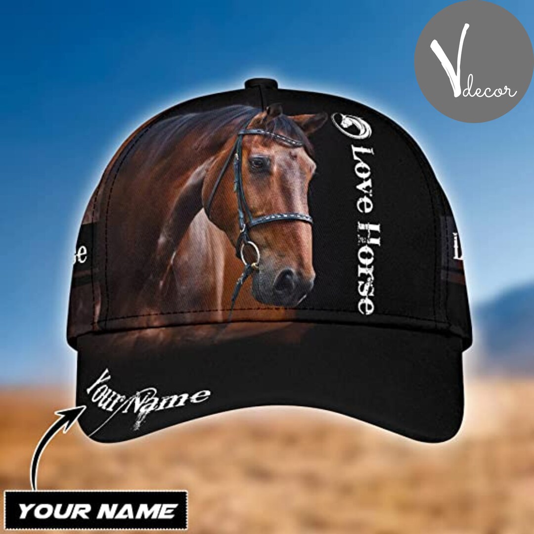 Personalized Horse Baseball Cap Horse Lovers Snapback Cap for Etsy