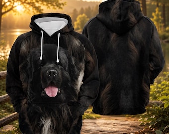 Newfoundland Dog Hoodie Sweatshirt T Shirt, Black Newfie Shirt, Newfoundland Lover Gift, Dog Mom Dad Gift, Giant Dog Pullover