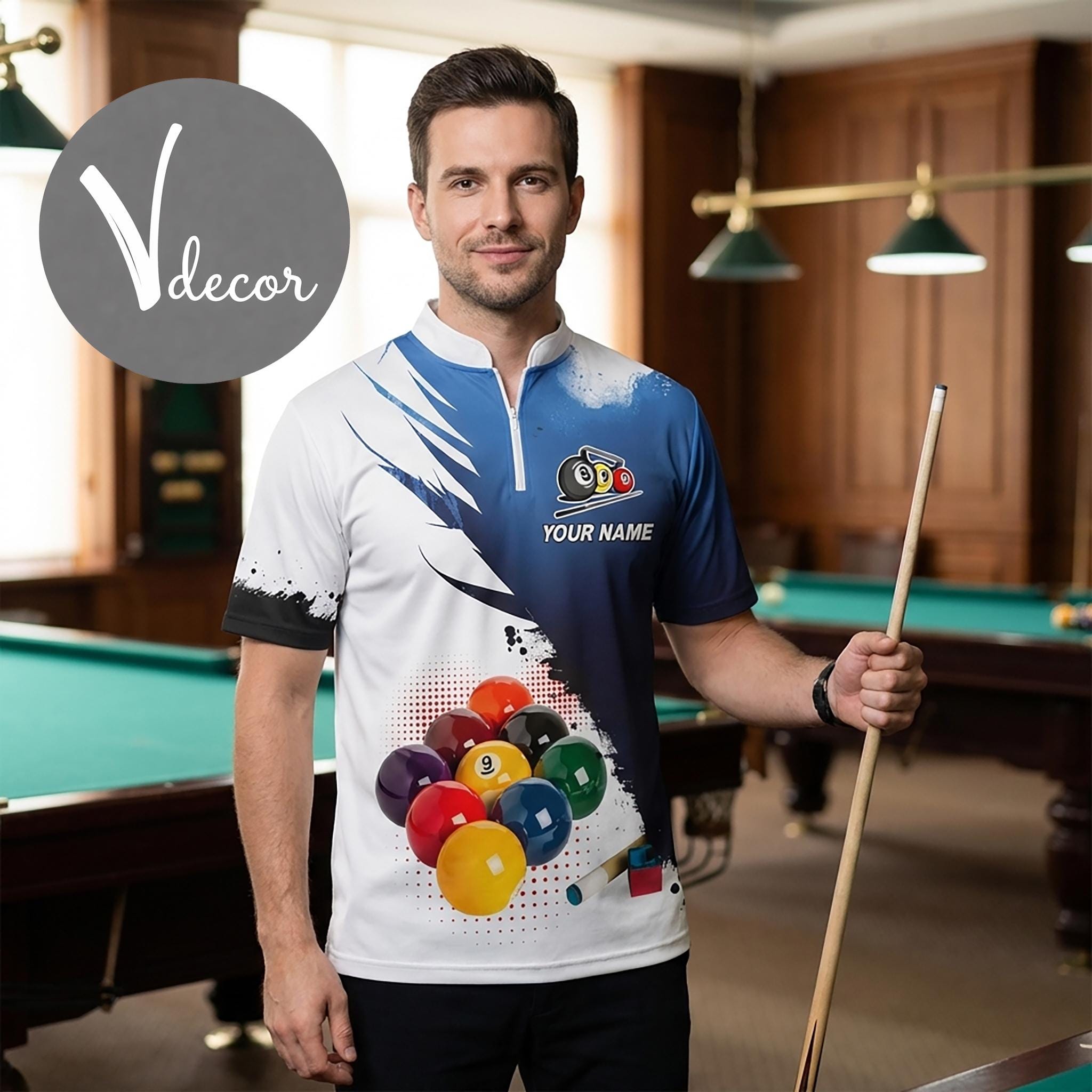 Personalized Billiard Team Jersey With Custom Name, Unique Pool Player ...