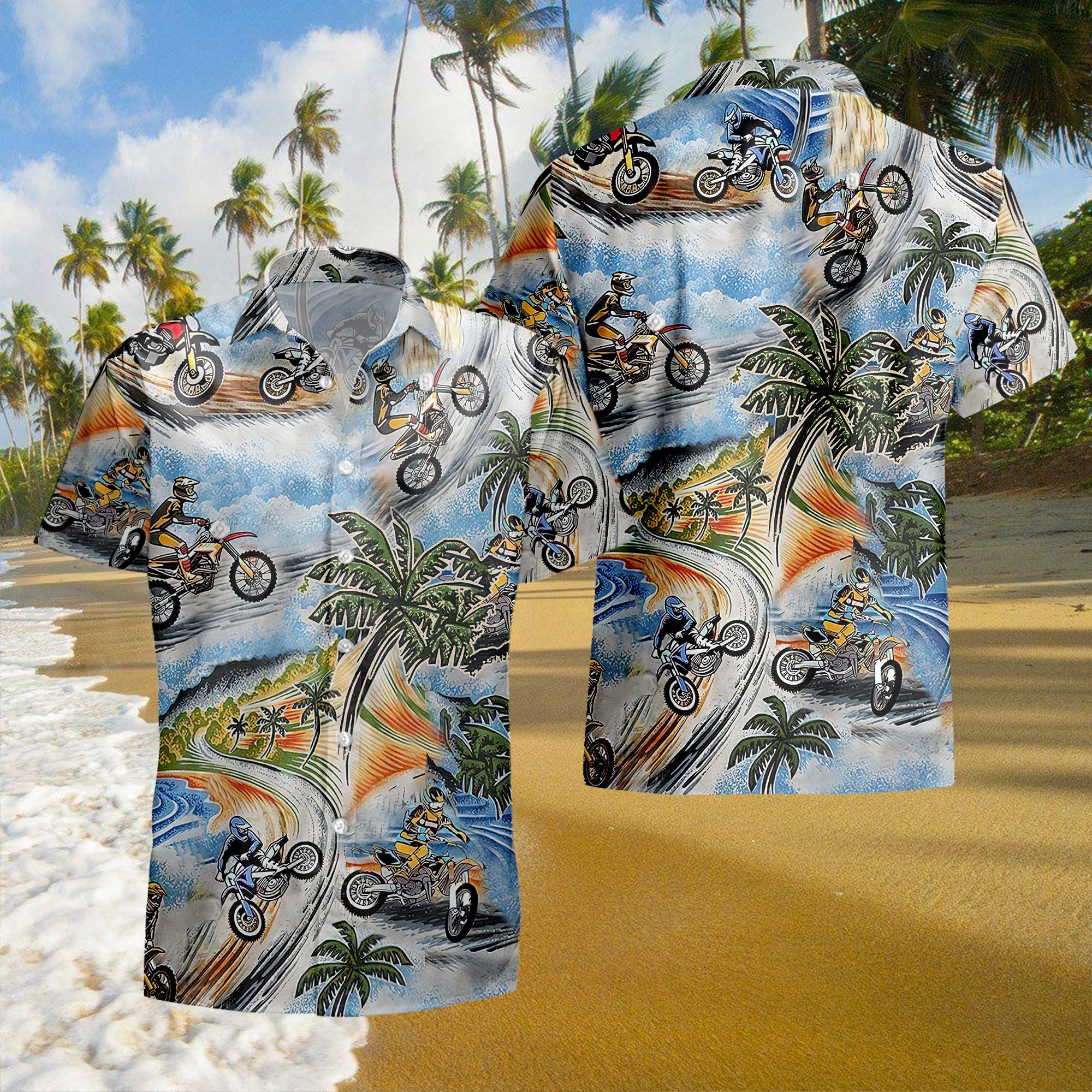 HOT DESIGN F1 Team Red Bull Racing Tropical Hibiscus Hawaiian Shirt