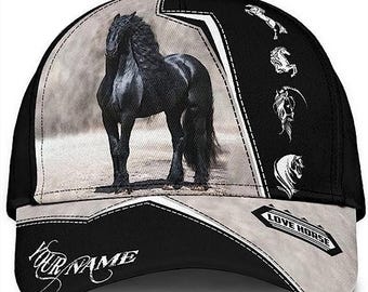 New Custom Designed Black Teddy Fleece Baseball Cap with Detailed Horse. Embroidered Horse Baseball Cap: Distressed Cotton Dad Hat - Etsy main image 2