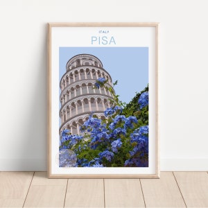Leaning Tower Of Pisa Italy Travel Poster