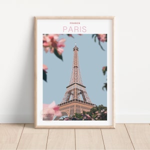 Póster de viaje de la Torre Eiffel de París