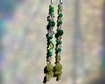 Authentic Smiski Car Suncatcher | Beaded Keychain Accessory