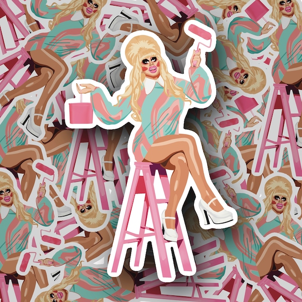 Trixie Mattel Sticker, Get Painted Sticker, RuPaul Drag Race Sticker