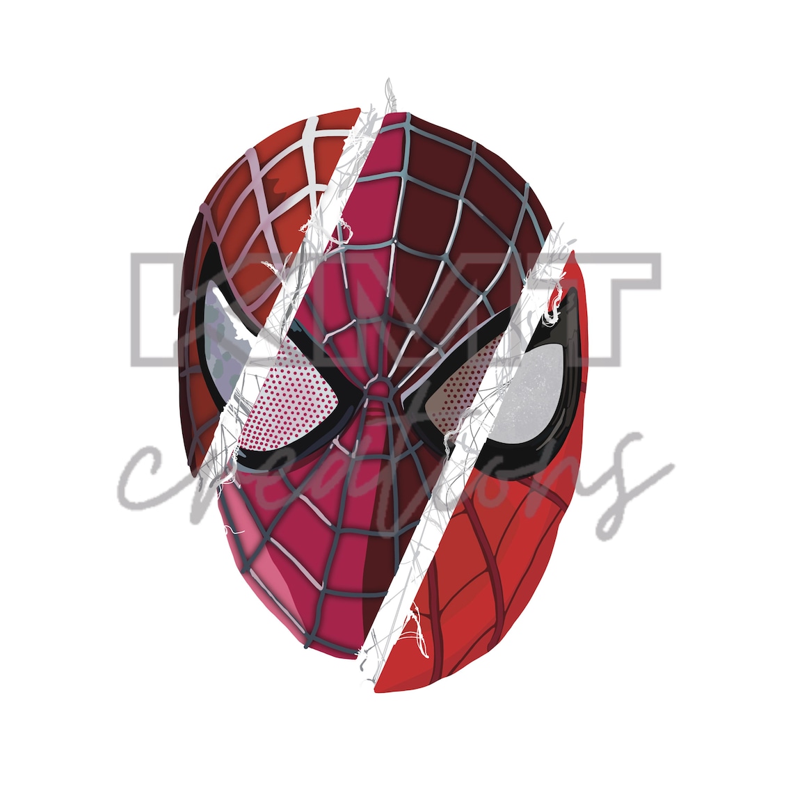 Spiderman Mask Sticker Spiderman No Way Home Trio Sticker Etsy