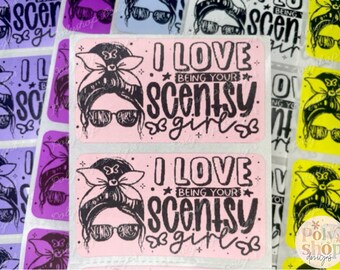I Love Being Your Scentsy Girl - Thank You Stickers, Thermal Printer Labels, 2.25 x 1.25 Inch Small Business Packaging Stickers