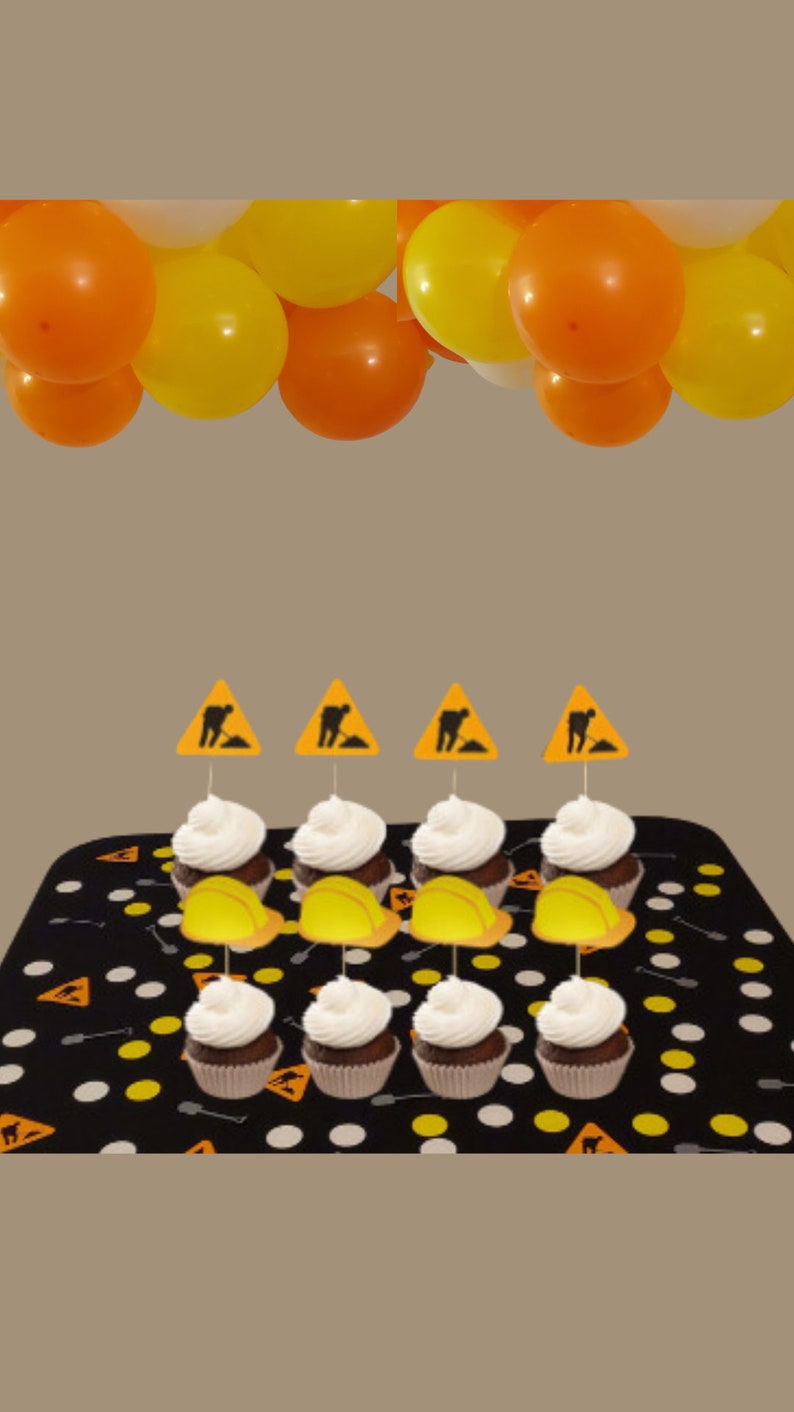 Construction Cupcake Toppers/ Baby Shower/ Birthday Party Etsy
