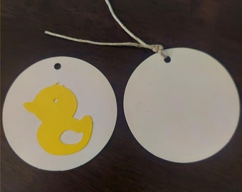 Rubber Ducky Party Tags/Customizable Party Tags/ Rubber Ducky Baby Shower/ Free Shipping