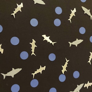 Shark Table Confetti/ Shark Birthday Party/ Shark Baby shower
