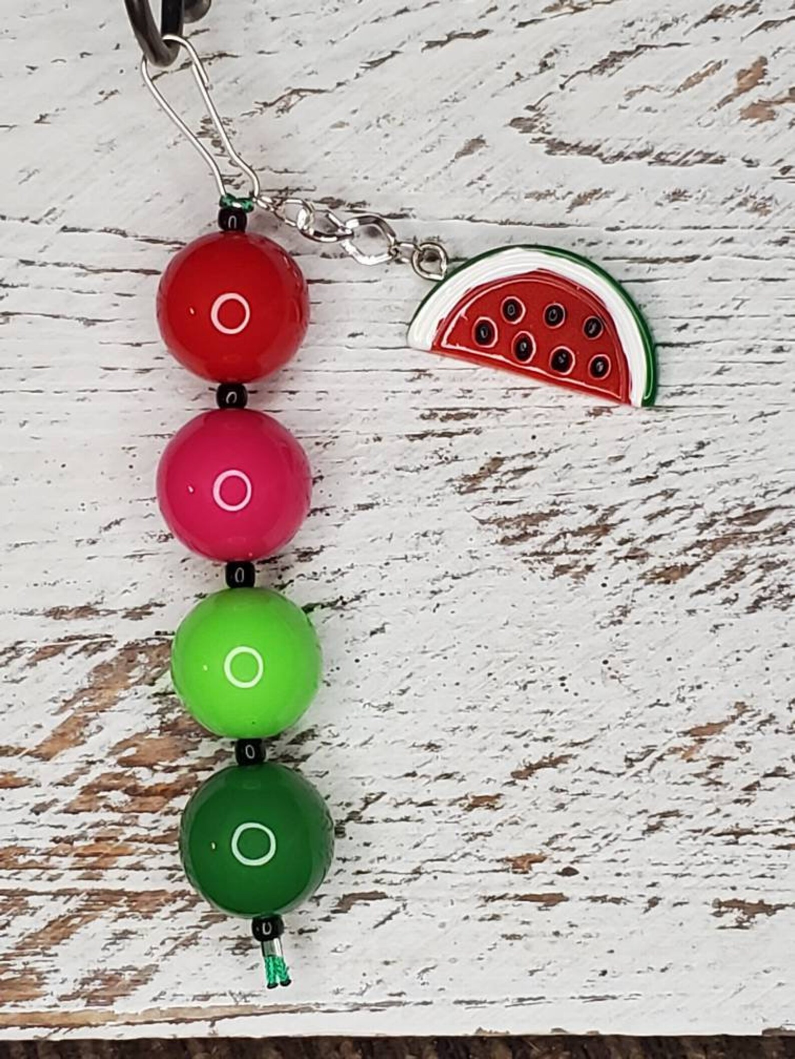 Watermelon Keychain Bubble Gum Bead Chunky Key Ring Etsy