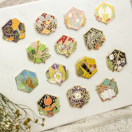 DnD 5E Character Building Class Hard Enamel Pins