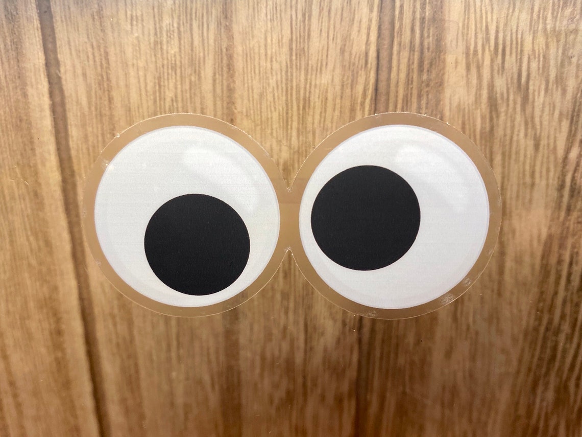 Googly Eyes Clear Waterproof Vinyl Matte Sticker 2.5 x Etsy