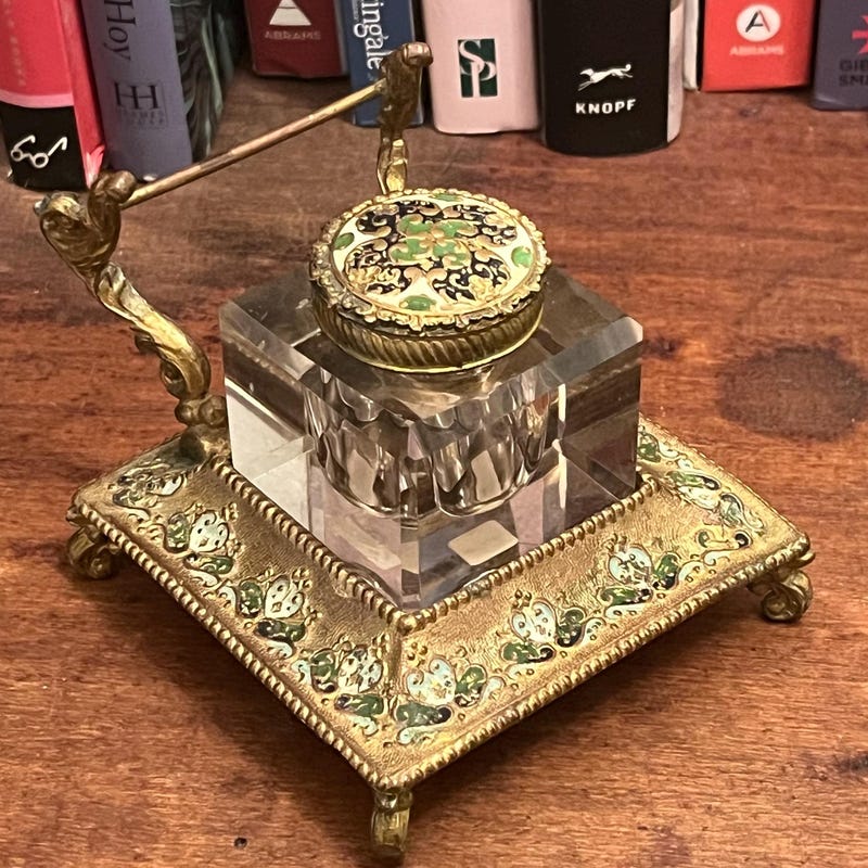 Antique Inkwells - Etsy