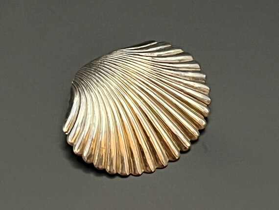 Sterling Silver Scallop Shell Pin - image 1