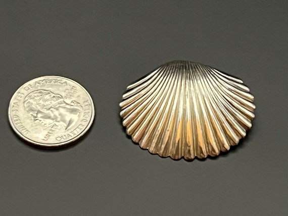 Sterling Silver Scallop Shell Pin - image 5