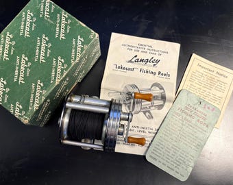 Vintage Langley Cast Rite 380 A Fishing Reel, Bait Casing Reel - Etsy