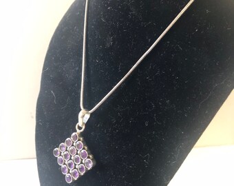 Sterling Silver and Amethyst Necklace | Amethyst Jewelry