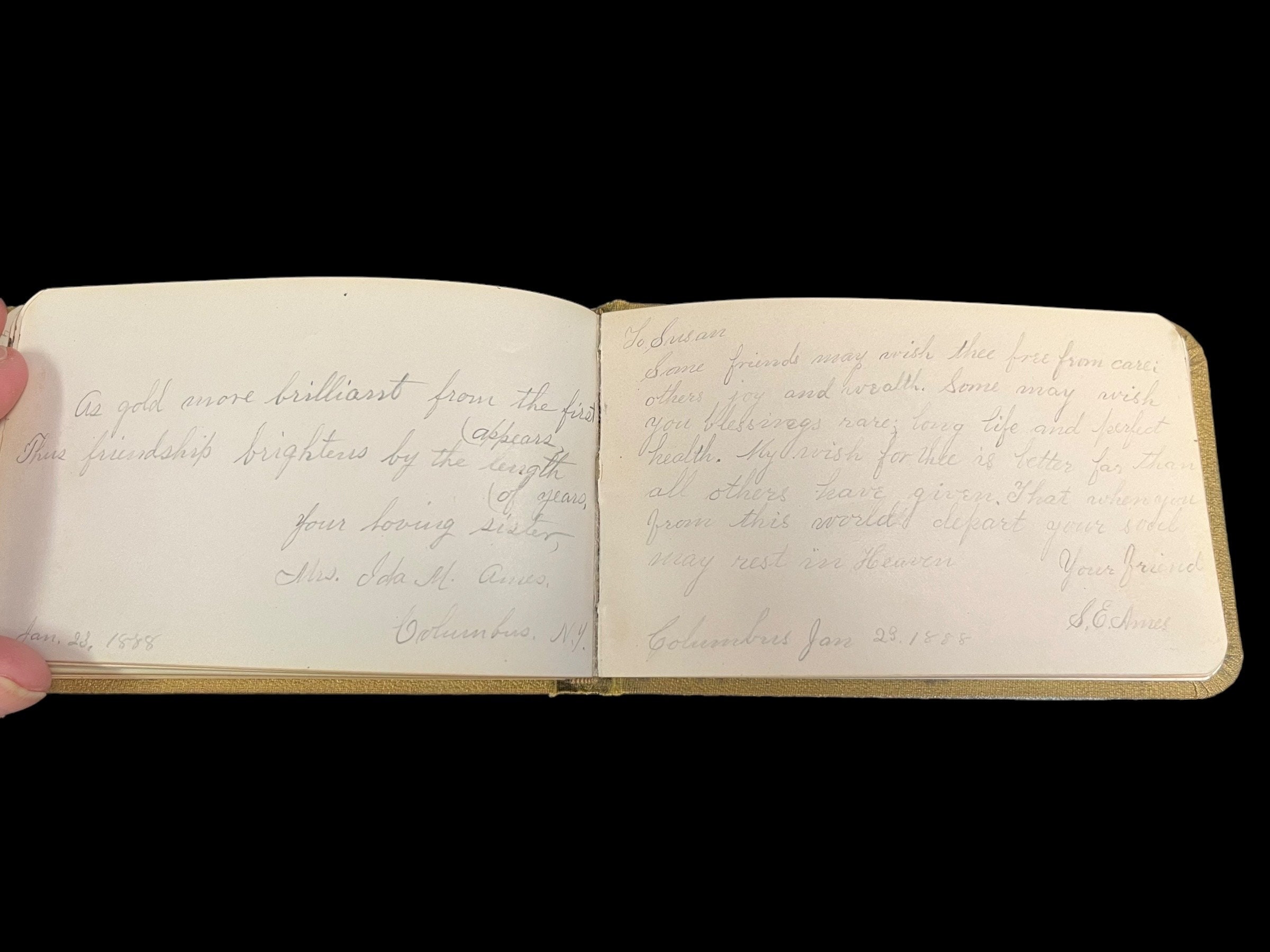 Antique Autograph Book | Victorian 1880s Handwritten Messages - Etsy
