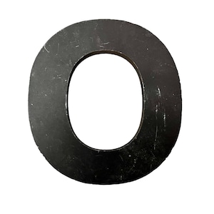 Vintage Metal Letter O: Industrial Sign, 6 inch
