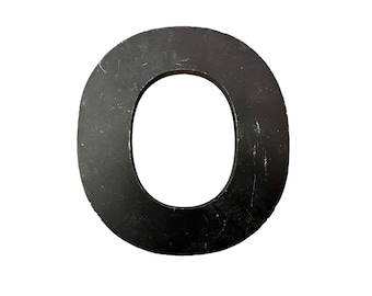 Vintage Metal Letter O: Industrial Sign, 6 inch