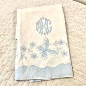 Vintage Monogrammed Pillowcase