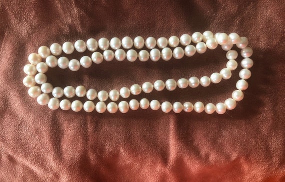 Round baroque pearl necklace