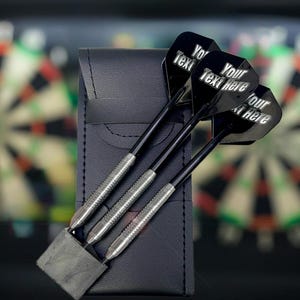 Personalised Tungsten Darts Gift Set - With Custom Printed Dart Flights