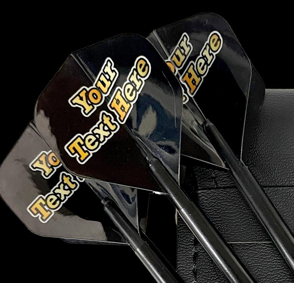 Personalised Darts Gift Set - With Custom Printed Text flights