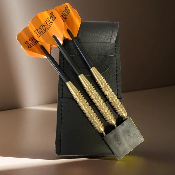 Personalised Darts Gift Set - With Custom Printed Metallic dart flights