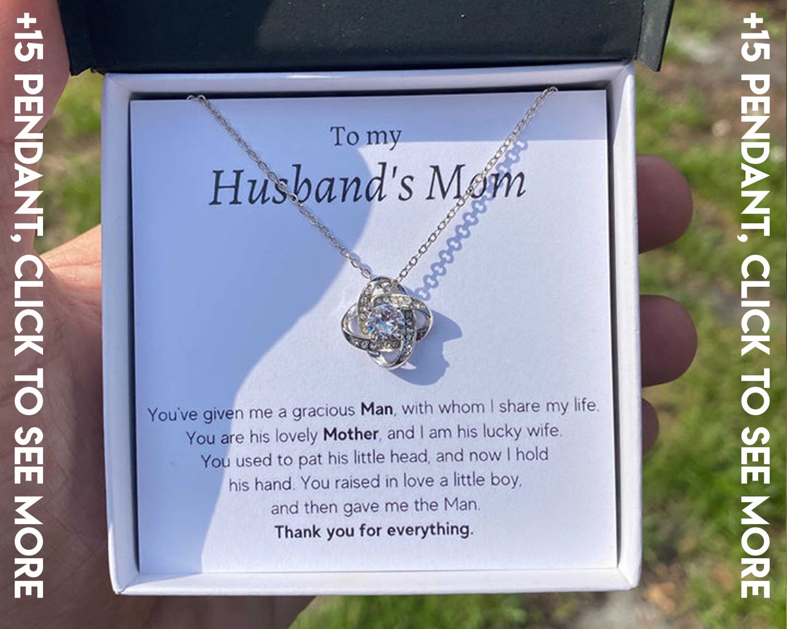 To My Husband's Mom Necklaces Happy Mother's Day Etsy