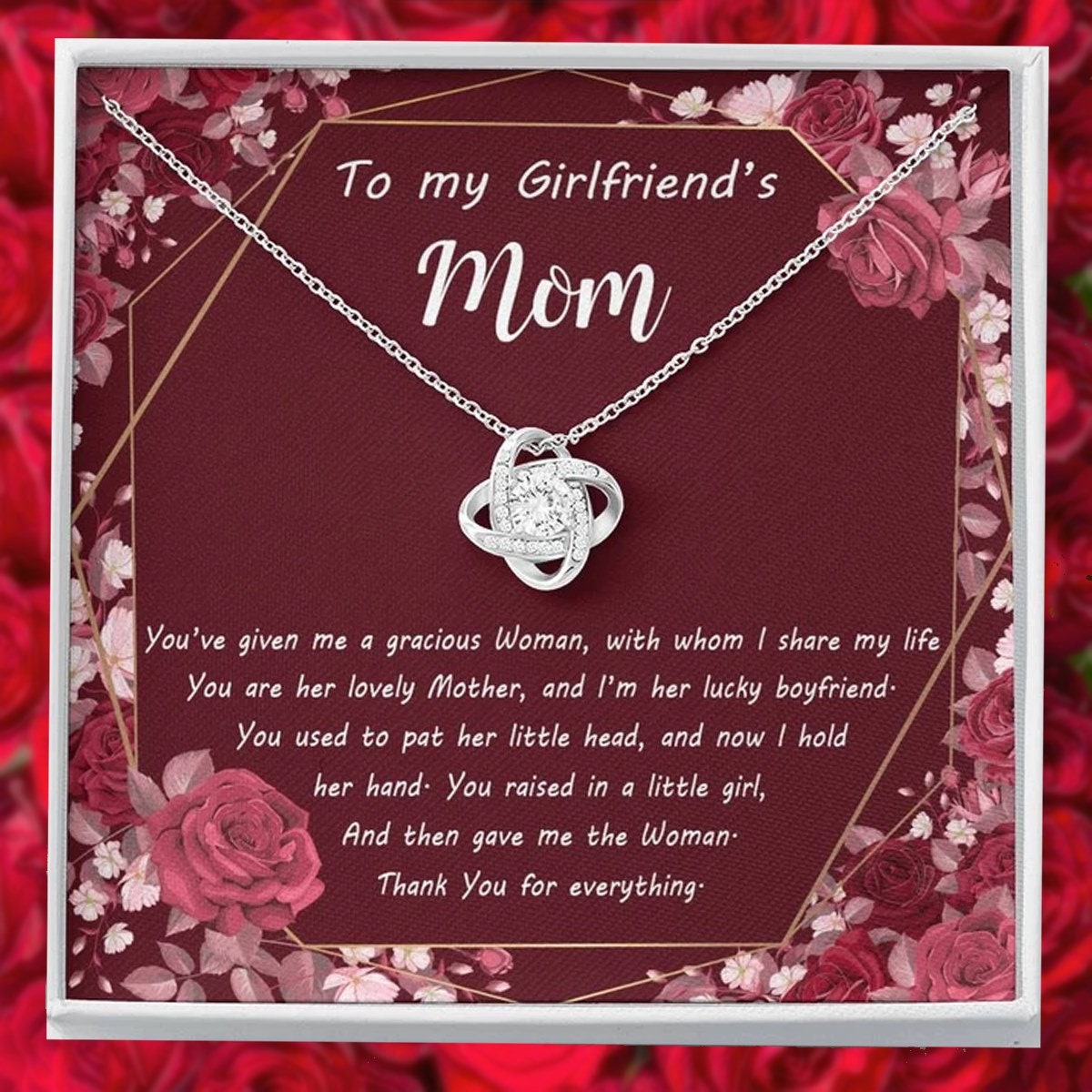 To My Girlfriend's Mom Necklaces Happy Mother's Day Etsy