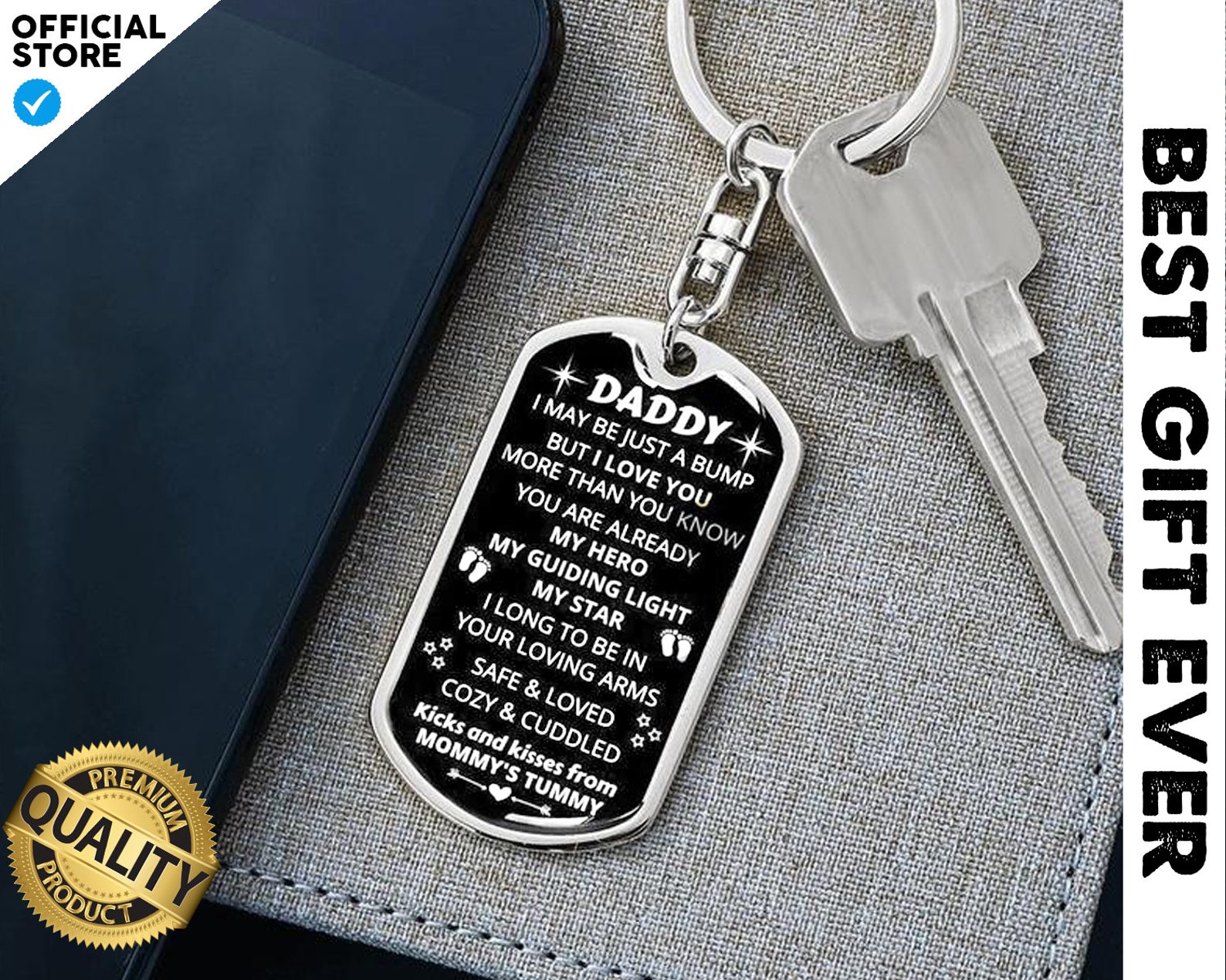 Personalized Dog Tag Keychain Stainless Steel Keychain Etsy