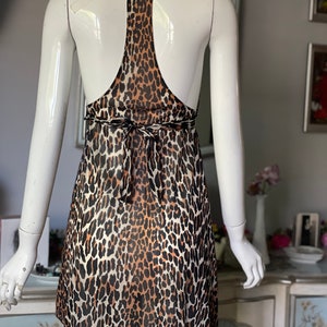 Vintage 60s/70s Nylon Leopard Babydoll Dress Nightie image 6