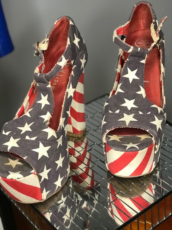 Vintage America Jeffrey Campbell American Flag St… - image 2