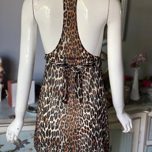 Vintage 60s/70s Nylon Leopard Babydoll Dress Nightie image 5