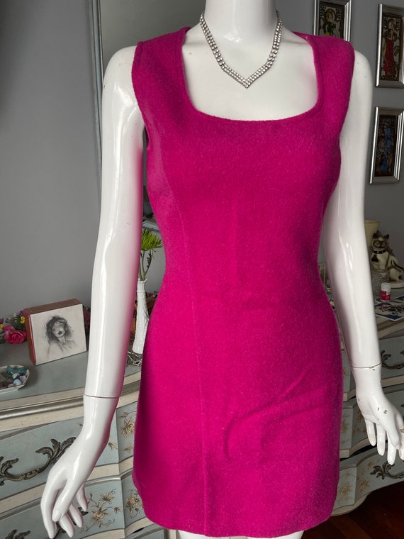 90s United Colors of Benetton Barbie Hot Pink Woo… - image 3