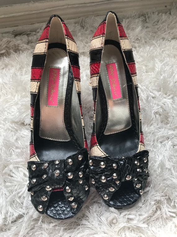 Vintage Betsey Johnson Studded Striped 